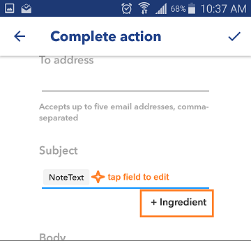 add Ingredients