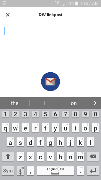 what you see when you tap the widget